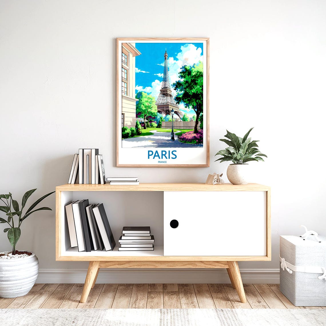 Paris Eiffel Tower From a Leafy Park Path on a Summer Day Poster - Image 2