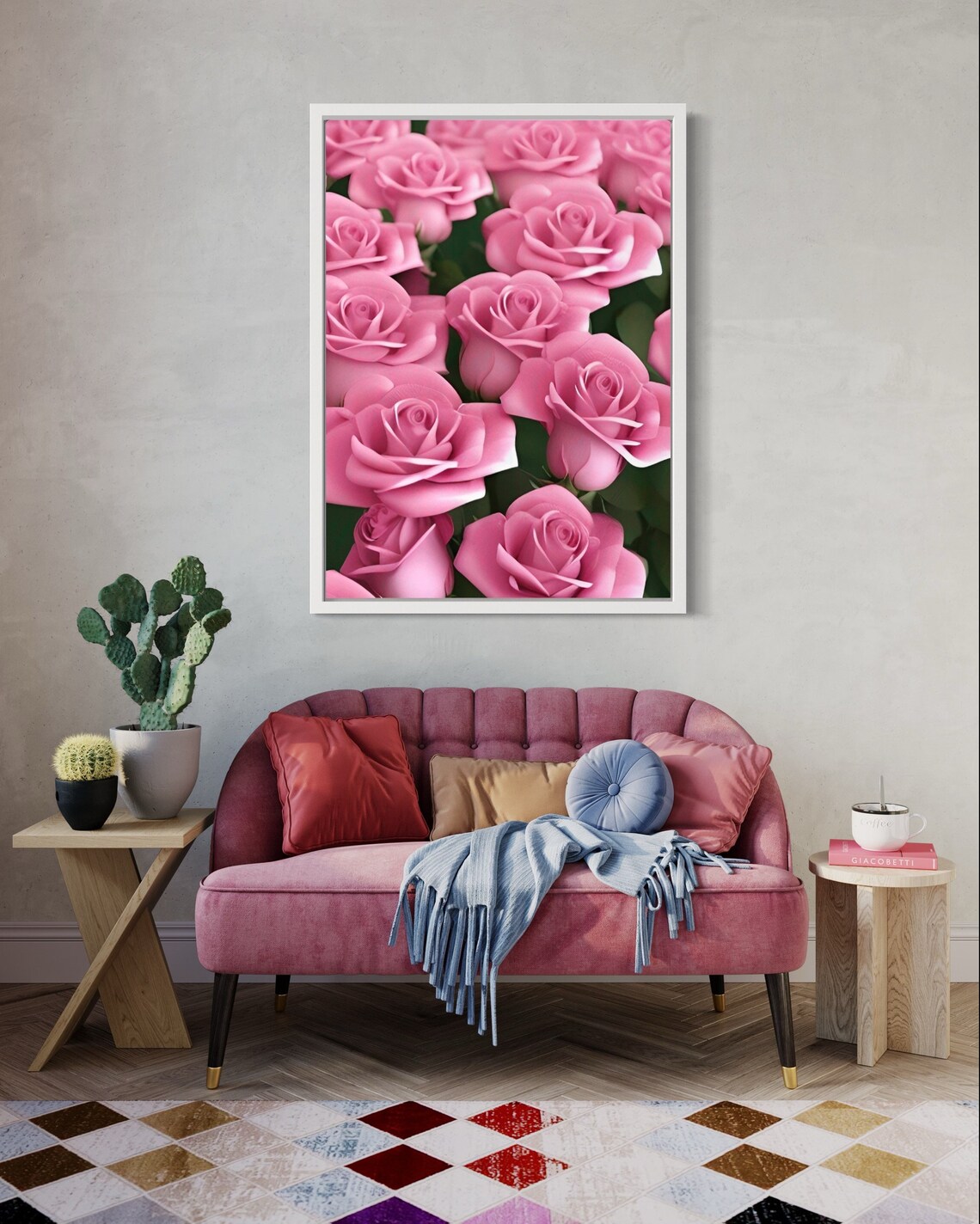 Soft Pink Roses Close Up Photography Art Poster in Romantic Bloom - Image 4