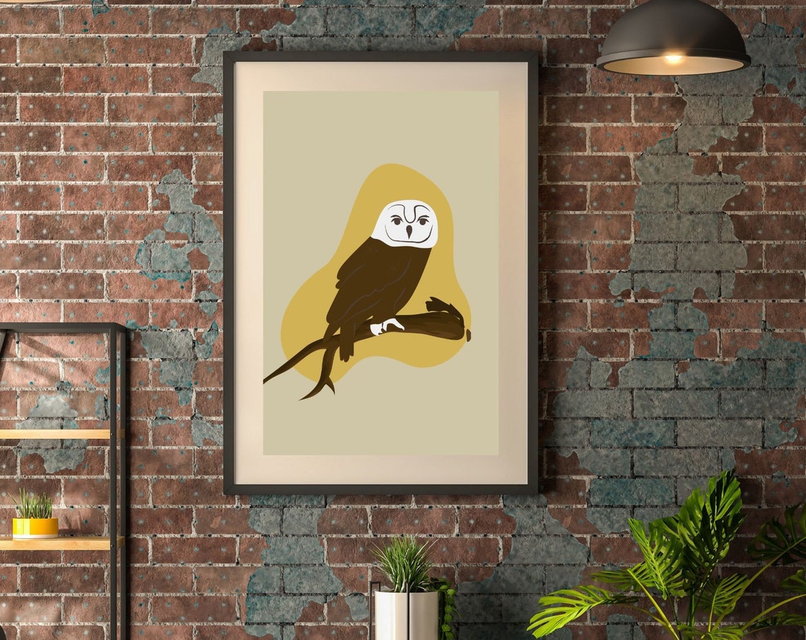 Boho Owl Bird Prints, Neutral Wall Art - Image 2