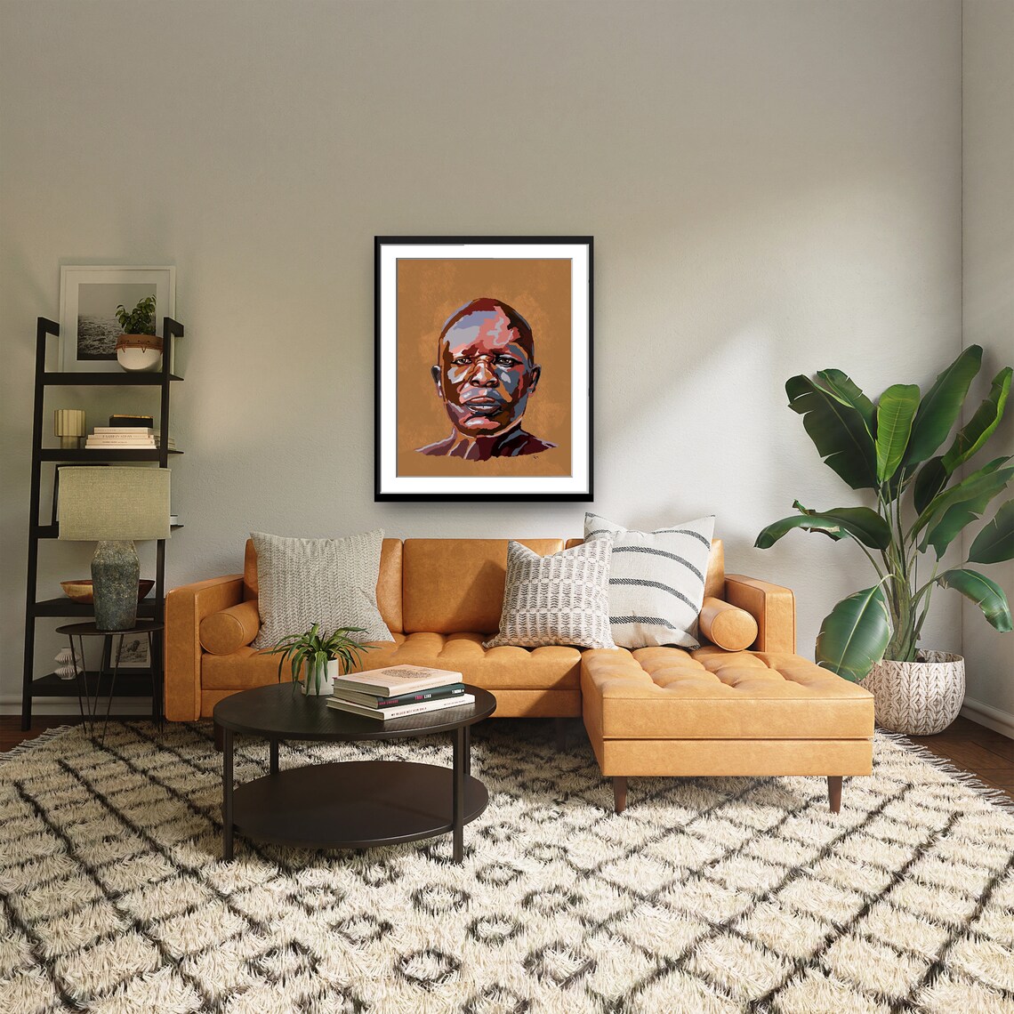 Abstract Portrait, Man's Face Wall Art Print - Image 2