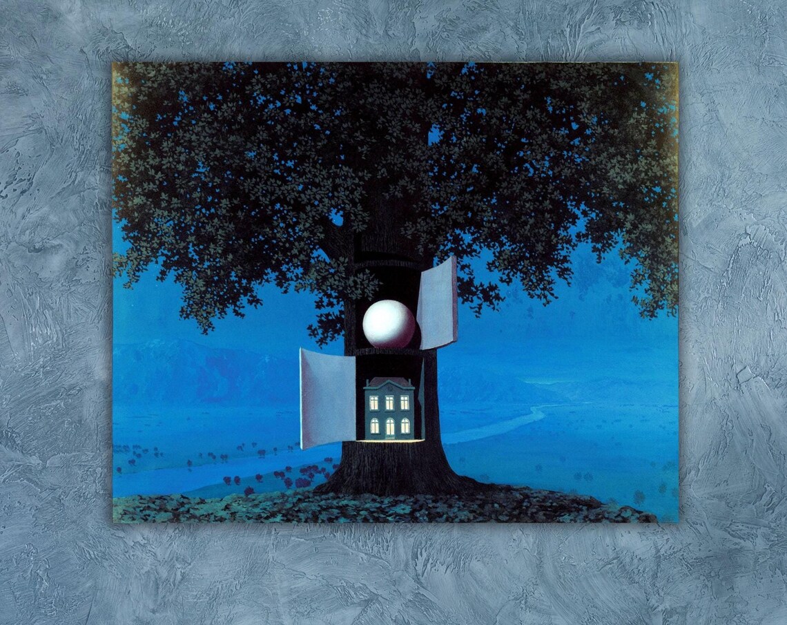 Rene Magritte The Voice of Space Surreal Tree House Dream Art Poster