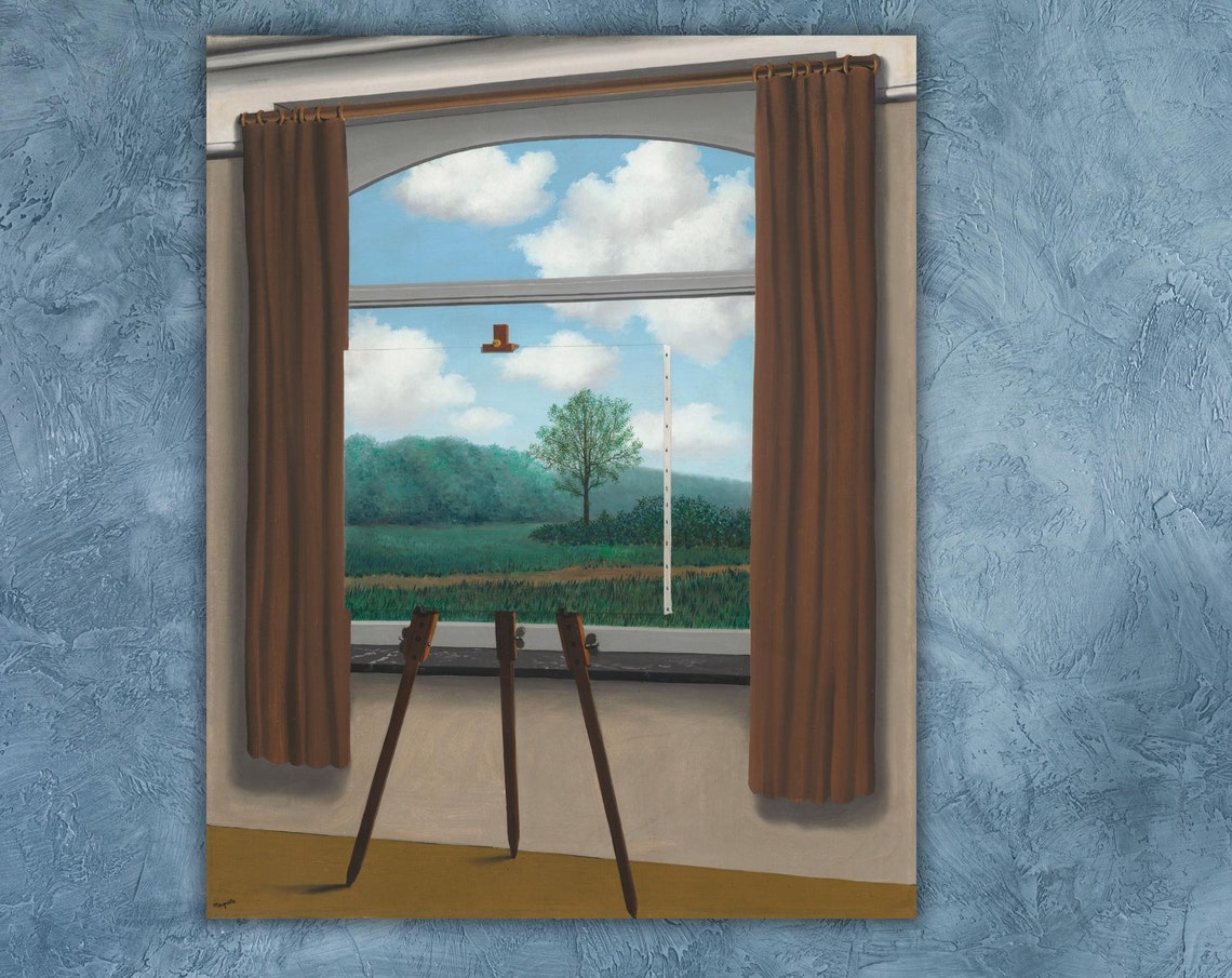 Rene Magritte The Human Condition Easel Window Surrealist Poster