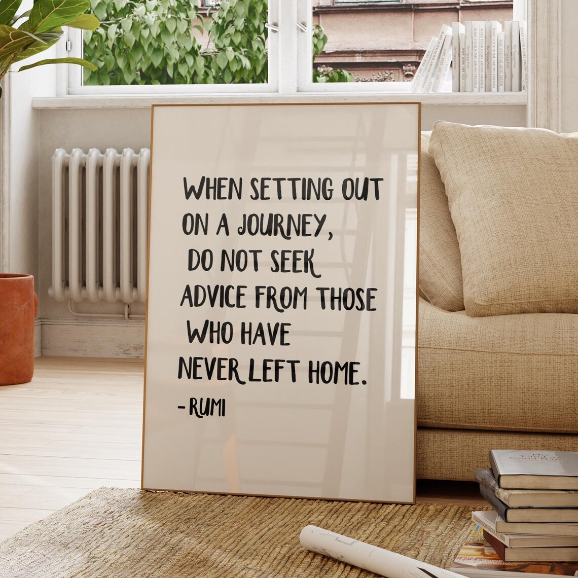 When Setting Out On A Journey Rumi Quote, Art Print