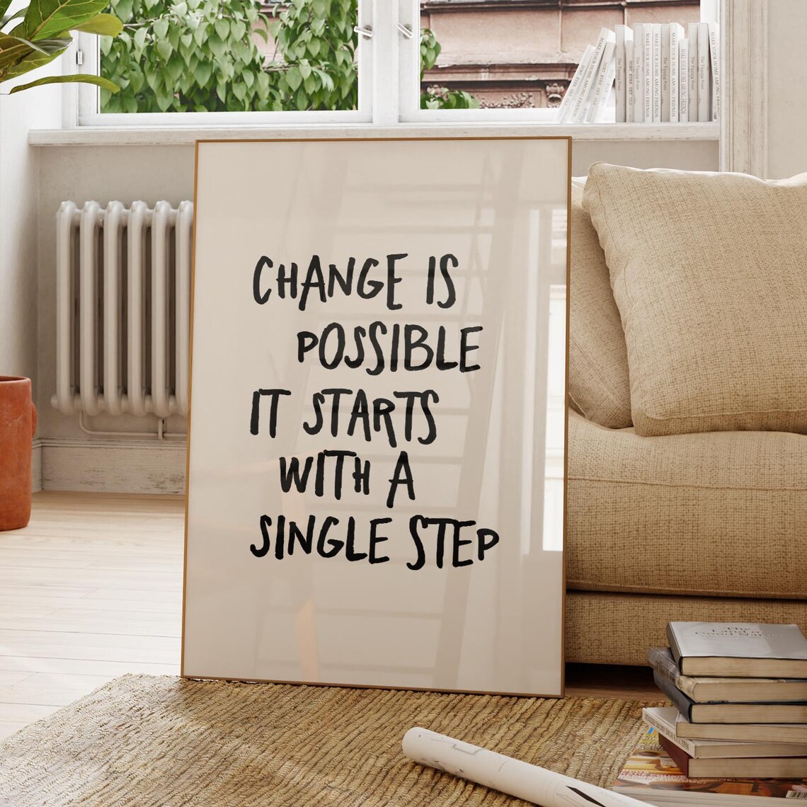 Motivational Quote Print Minimalist Typography Art