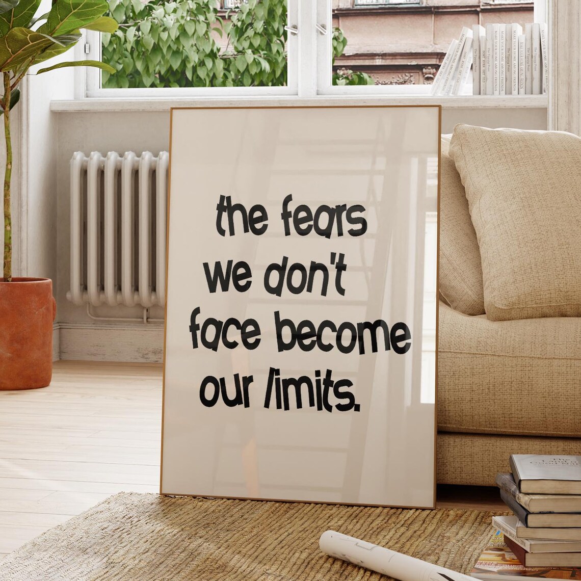 Inspirational Quote Poster Minimalist Typography Art