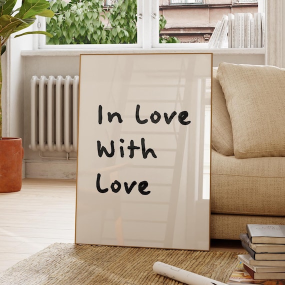 In Love With Print, Retro Typography Poster