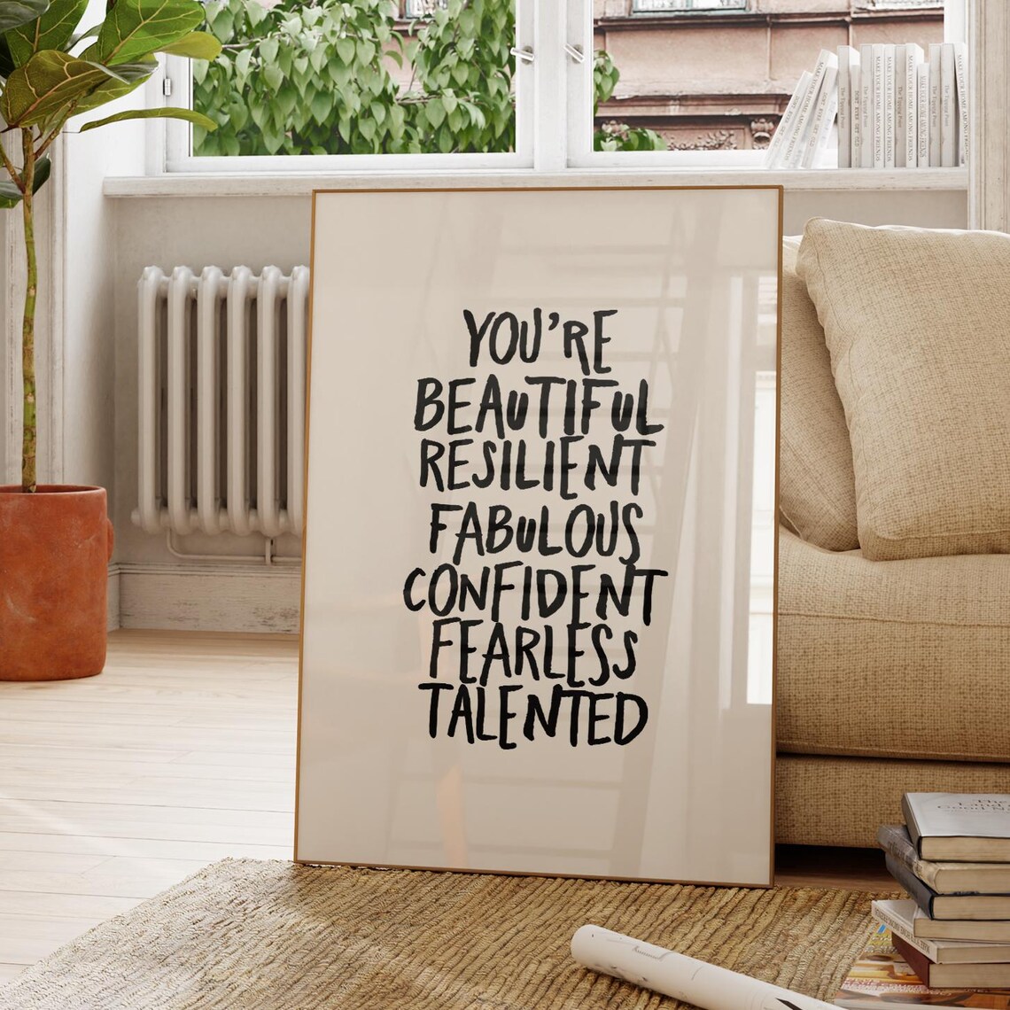You Are Affirmation Poster, Minimalist Decor
