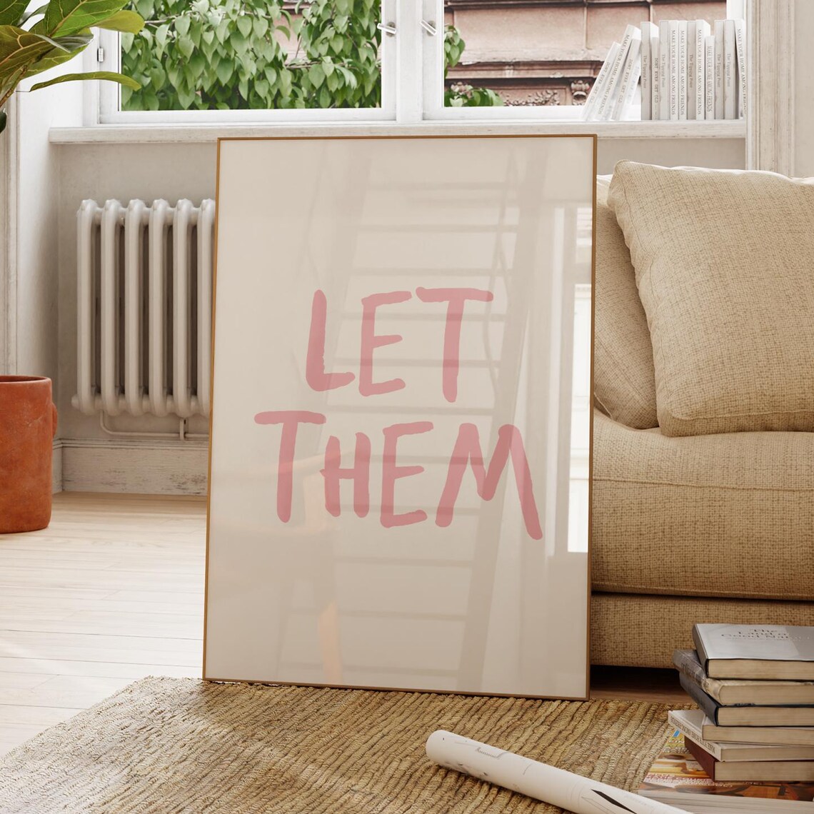 Inspirational Pink Typography Art Print Trendy Home Decor