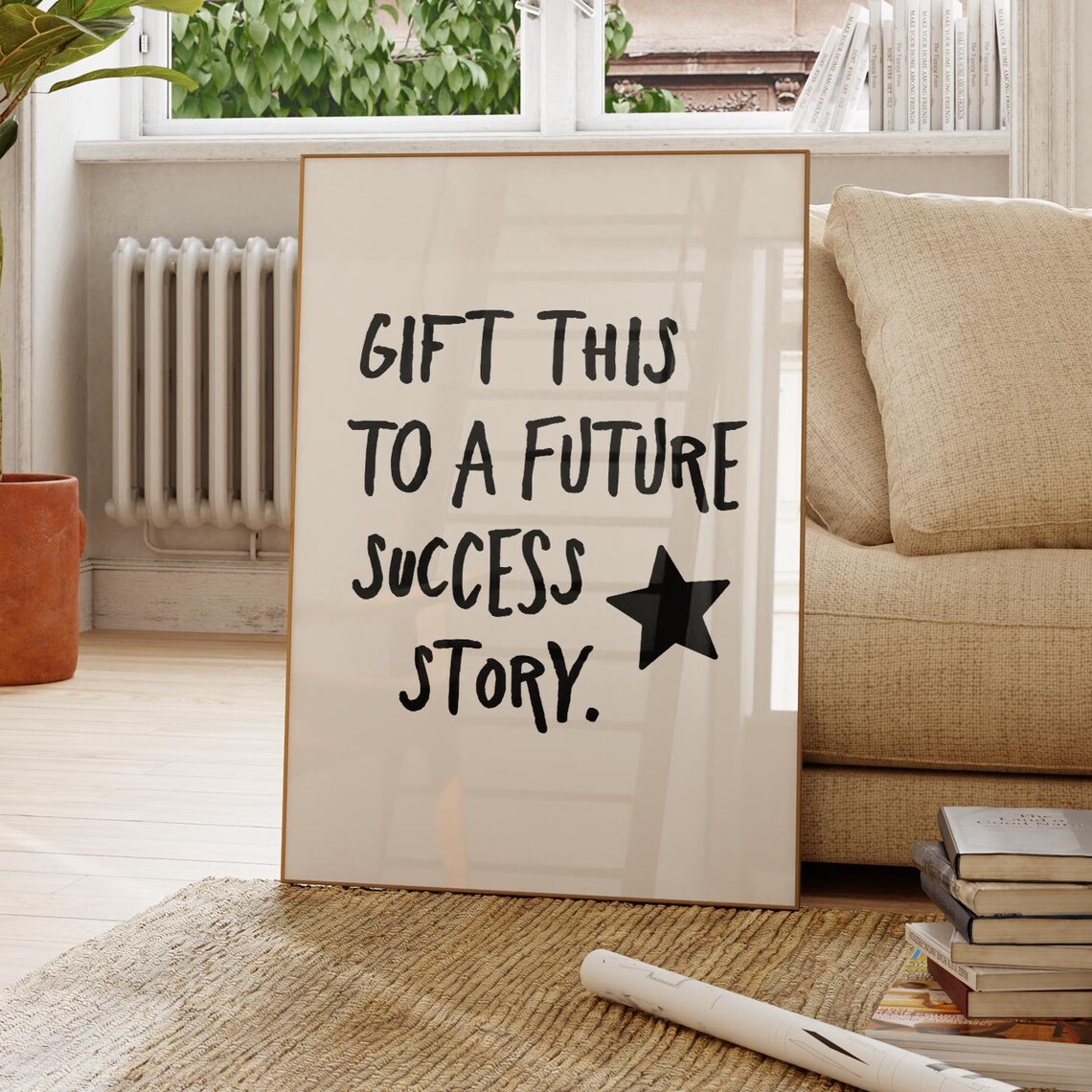 Motivational Quote Print Future Success Story Home Office Decor
