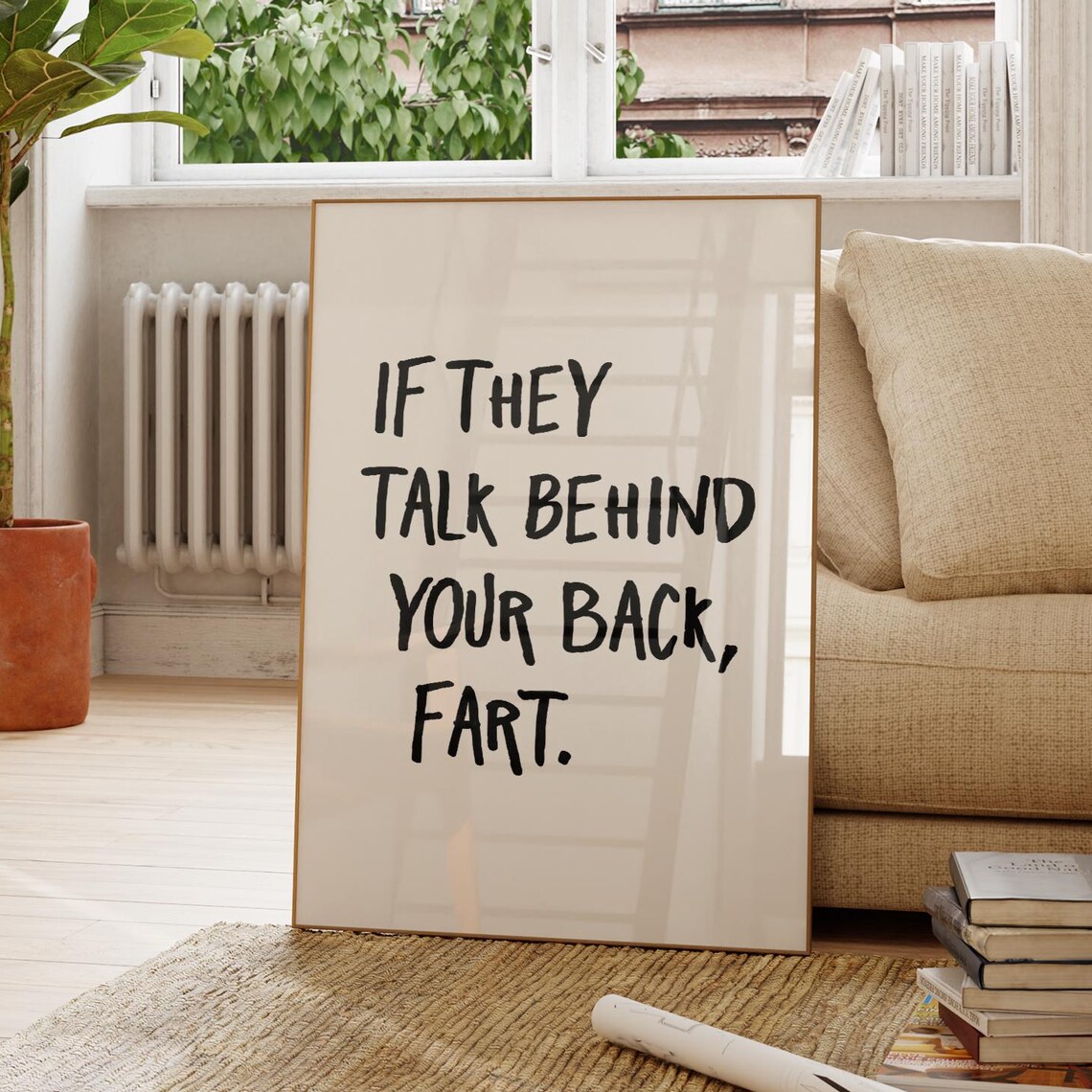 Funny Fart Quote Poster, Dorm Room Wall Art