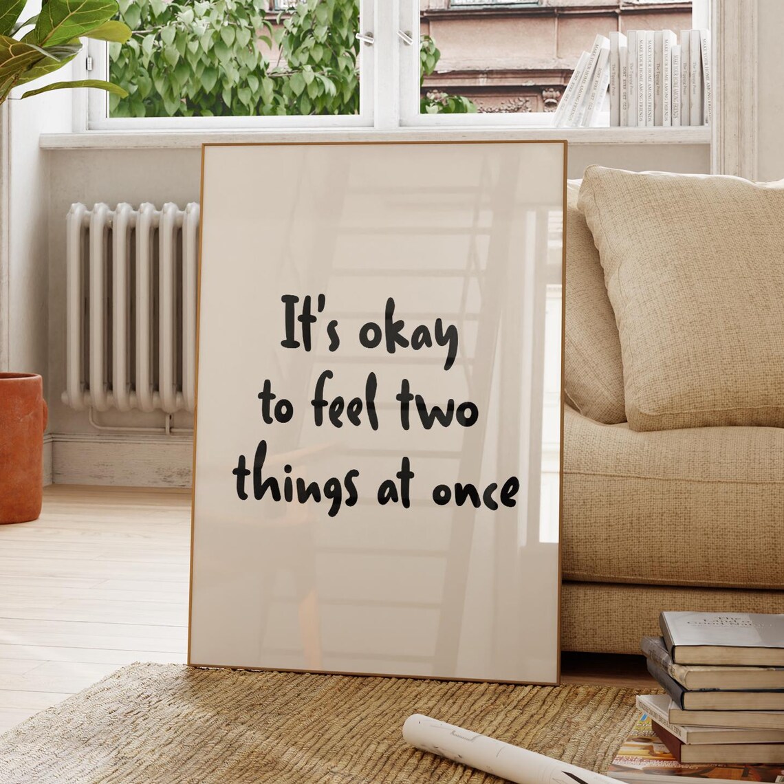 Inspirational Quote Art Print, Trendy Typography