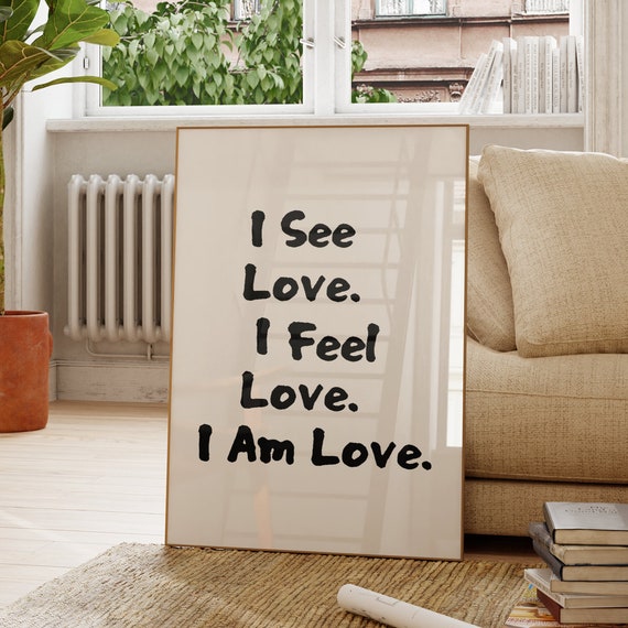 Love Quote Minimalist Heart Poster, Art Print
