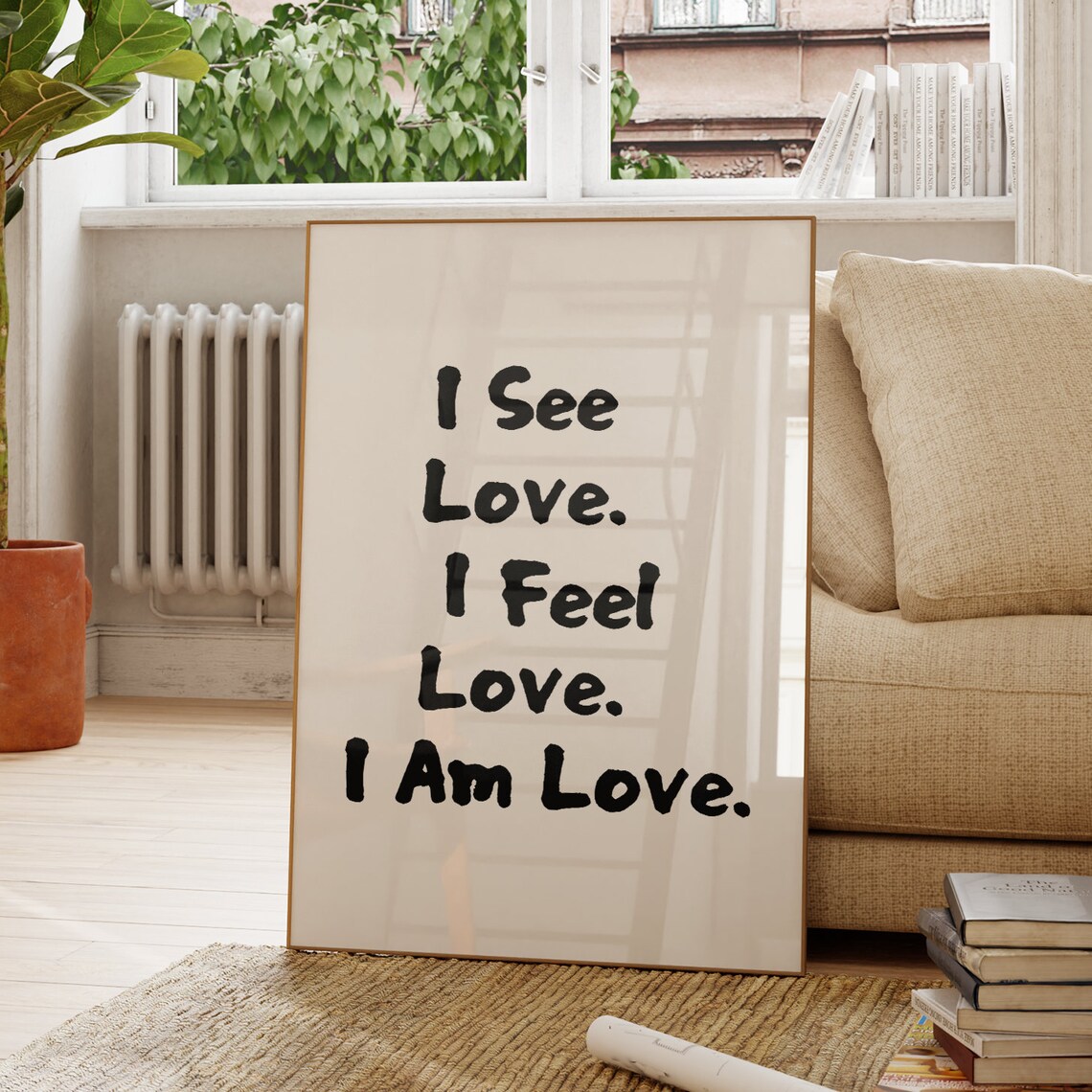 Love Quote Minimalist Heart Poster, Art Print