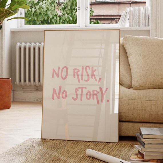 Motivational Quote Print Pink Minimalist Art
