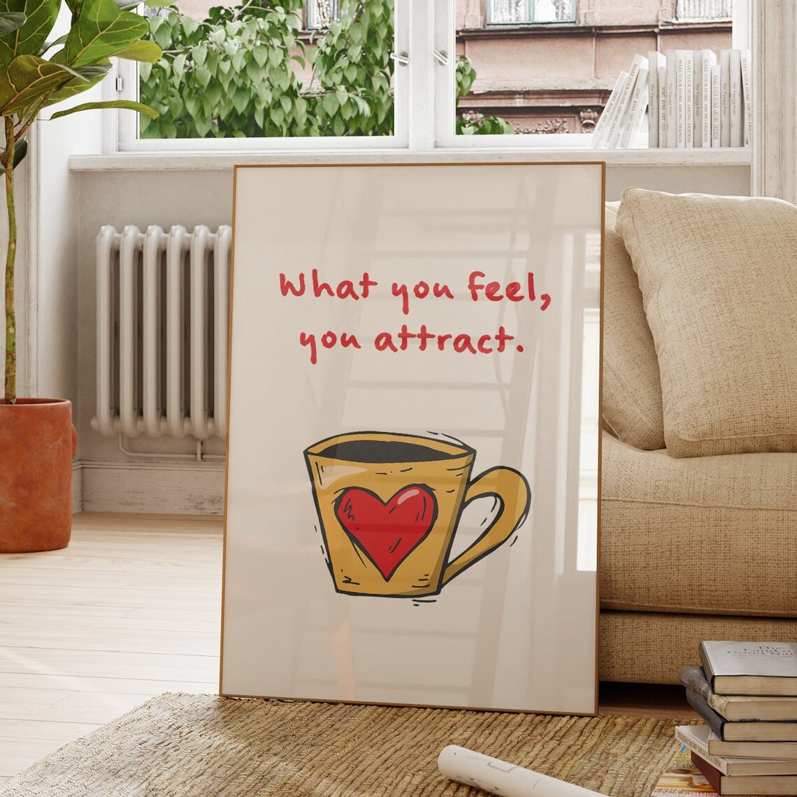 What You Feel Attract Motivational Quote Poster