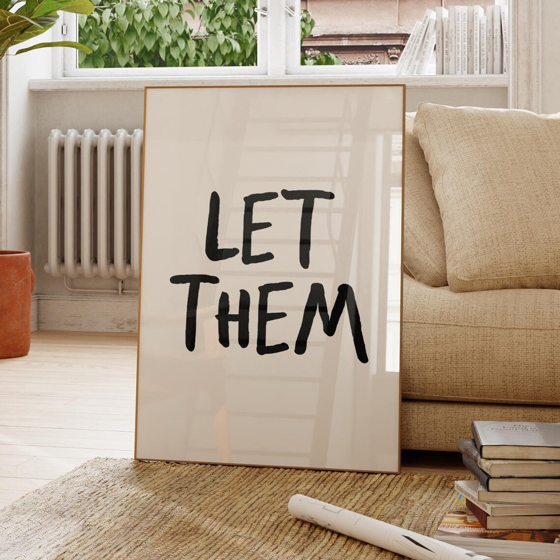 Let Them Print Minimalist Inspirational Quote Art