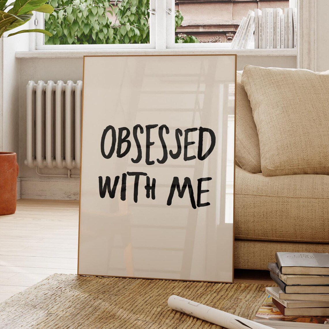 Obsessed With Me Retro Typography Poster