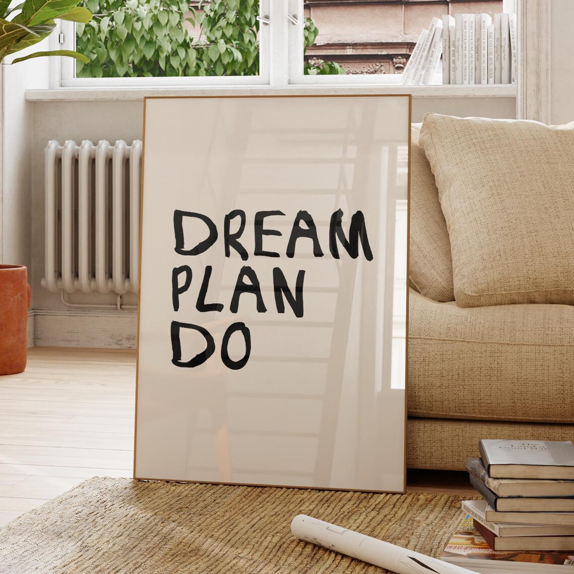 Dream Plan Do Print, Minimalist Inspirational Art