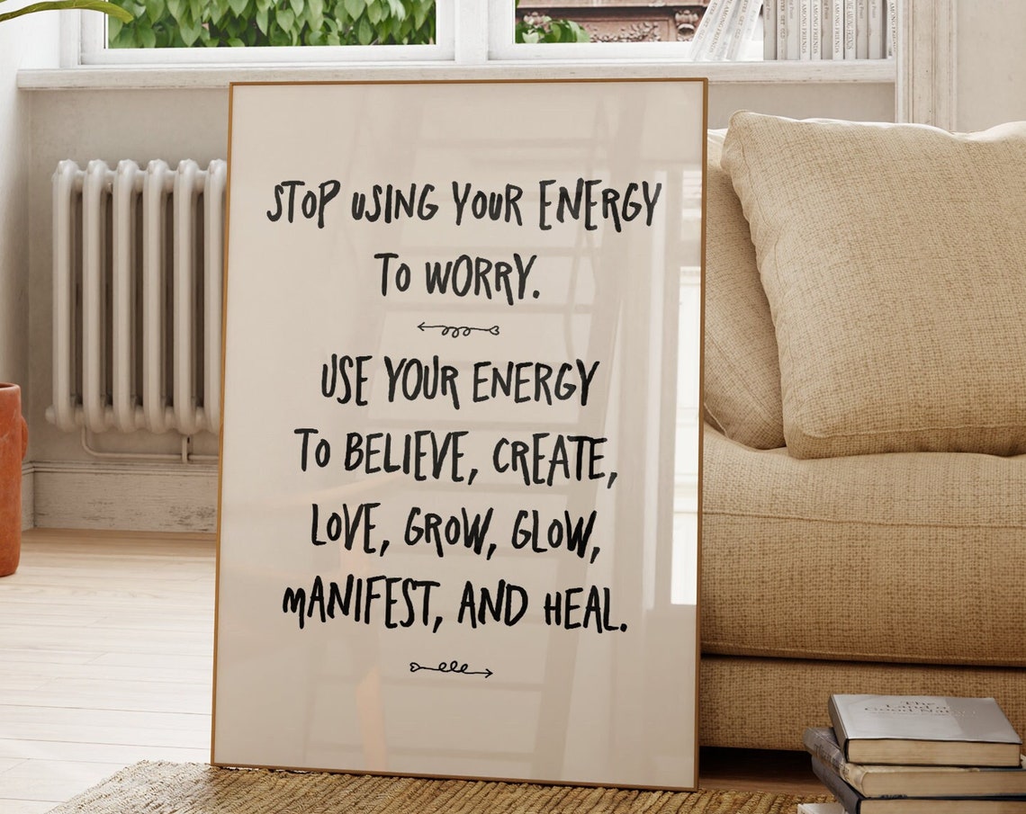 Uplifting Quote Art Print Minimalist Typography