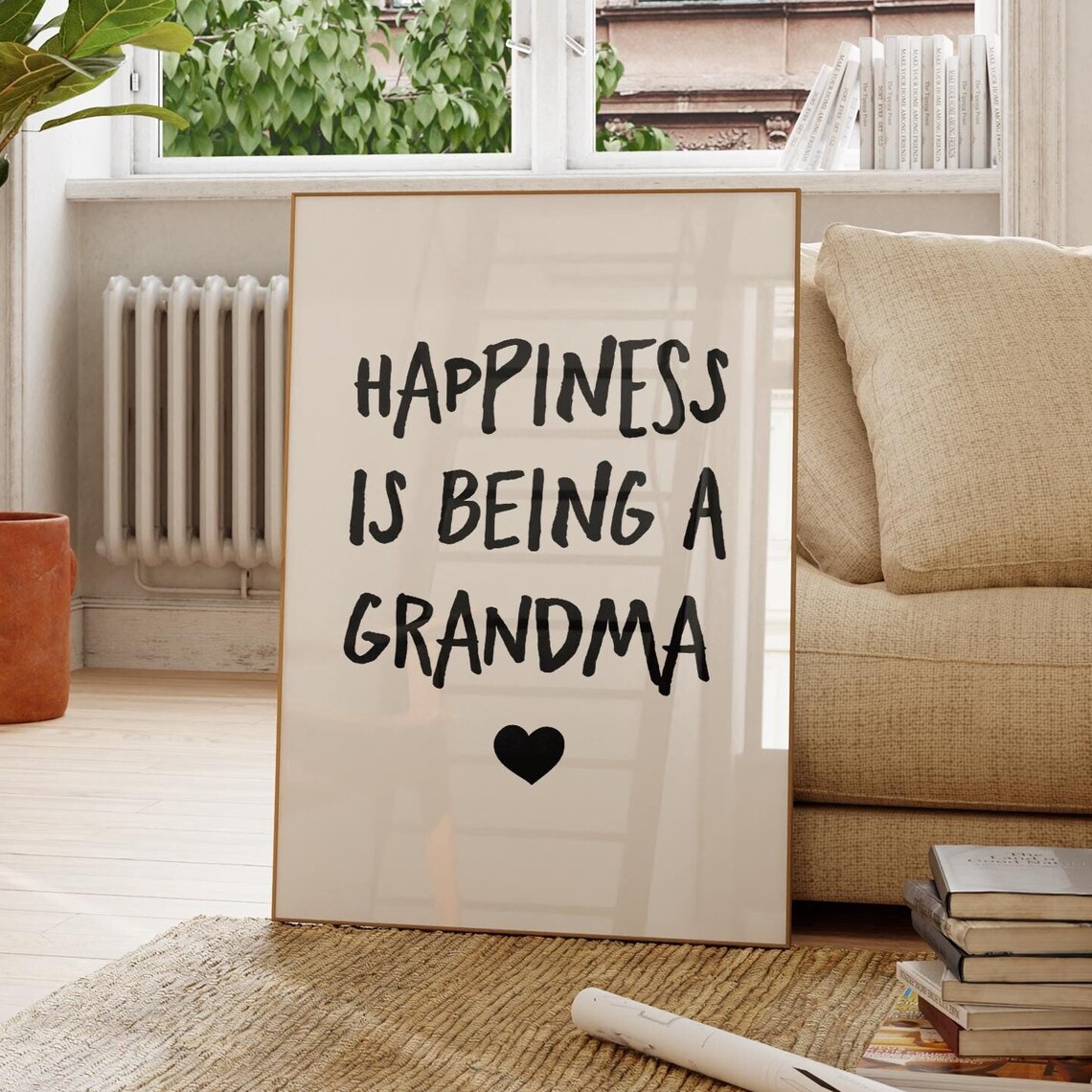 Grandma Typography Print, Minimalist Poster