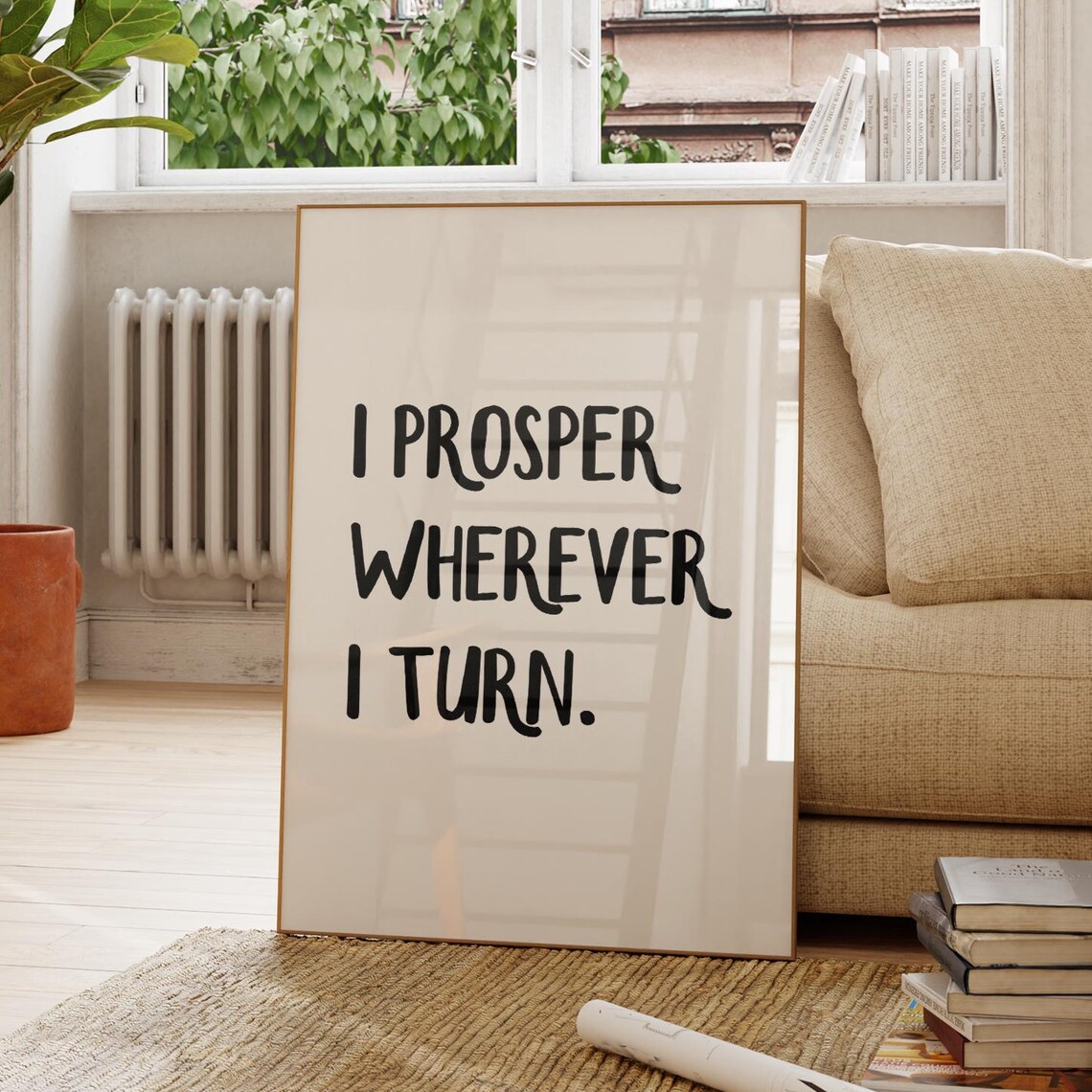 I Prosper Wherever Turn Print Uplifting Prints Trendy Affirm Typography Art Inspirational Daily Reminder