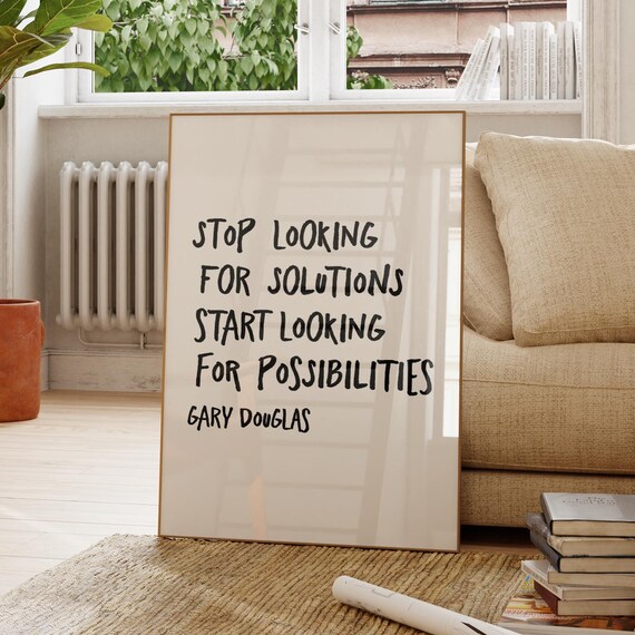 Motivational Quote Print Gary Douglas Possibilities