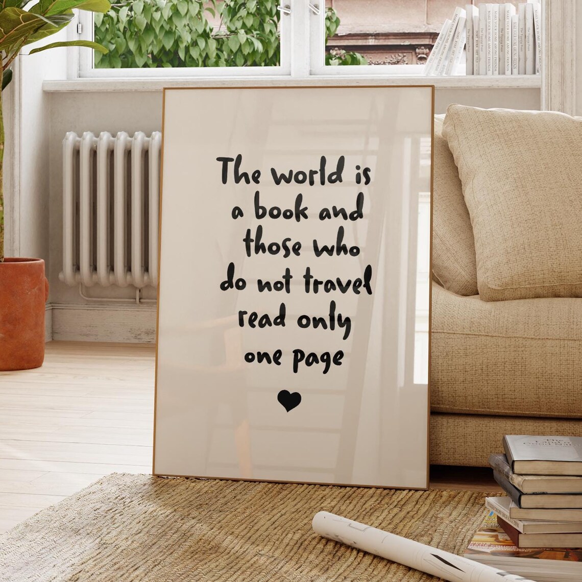Travel Quote Art Print Minimalist Typography