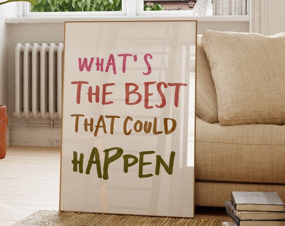 Inspirational Typography Art Print Pink Preppy Dorm Decor