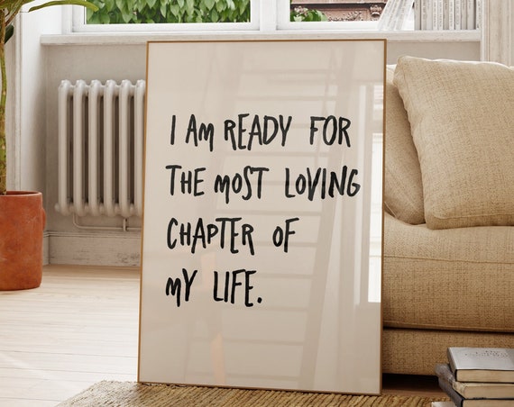 Motivational Quote Print Minimalist New Year Wall Art