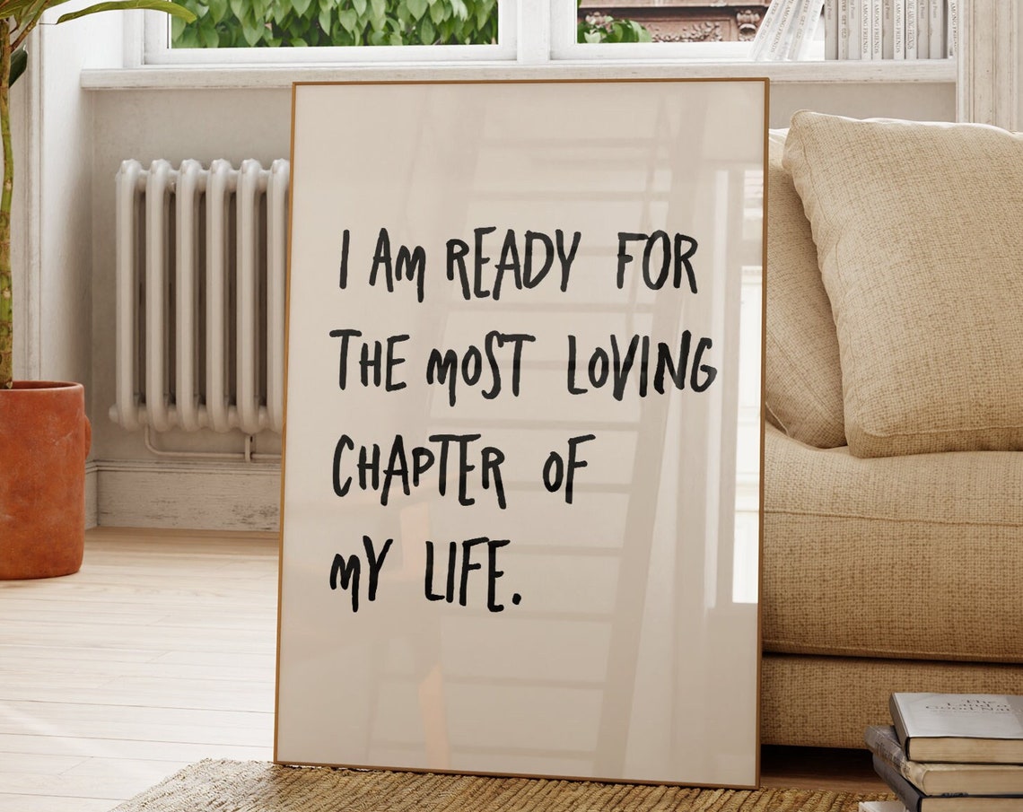 Motivational Quote Print Minimalist New Year Wall Art