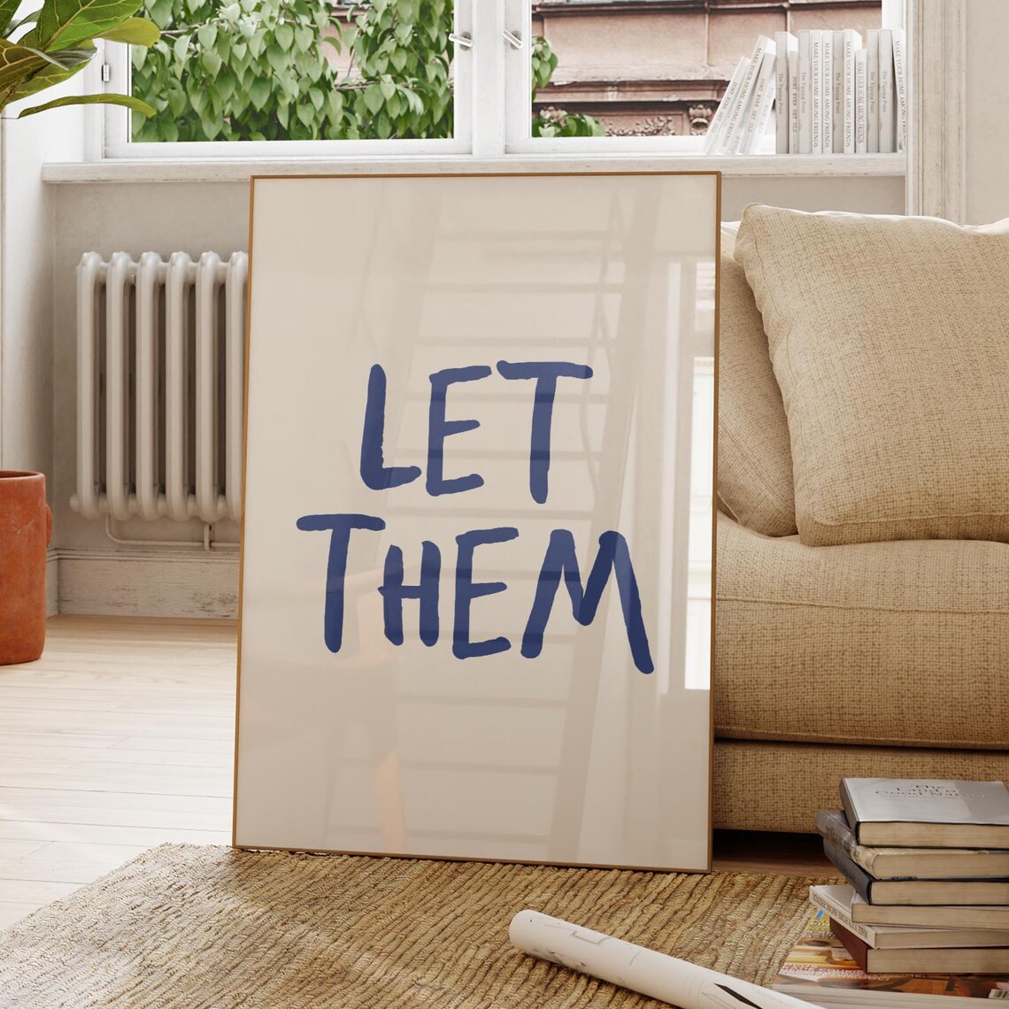 Let Them Minimalist Inspirational Quote Art Print
