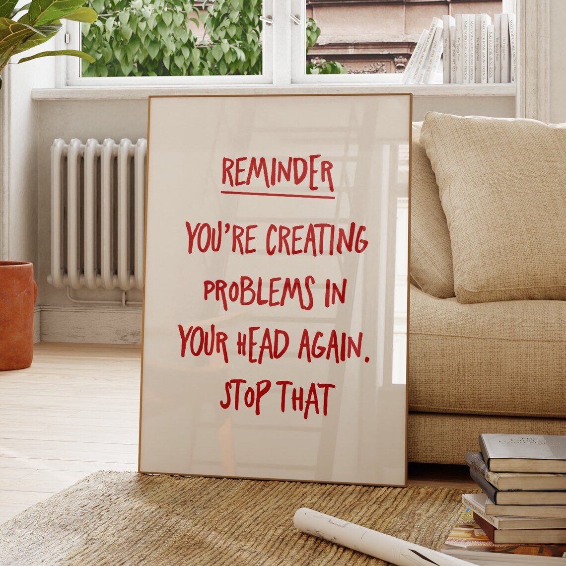 Mental Health Quote, Motivational Poster Print