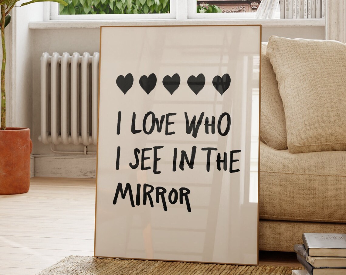 I Love Who See Motivational Typography Art Print