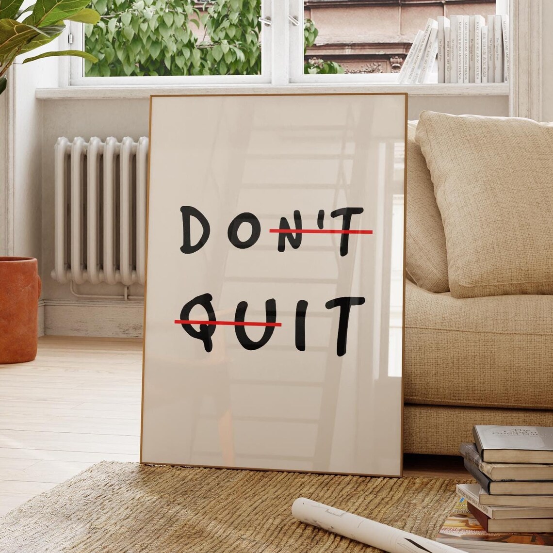 Do It Don’t Quit Inspirational Quote Art Print