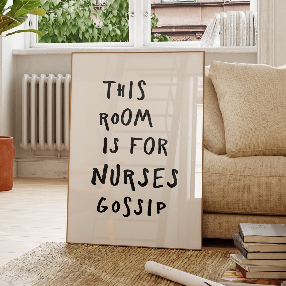 This Room Is For Nurses Gossip, Minimalist Poster