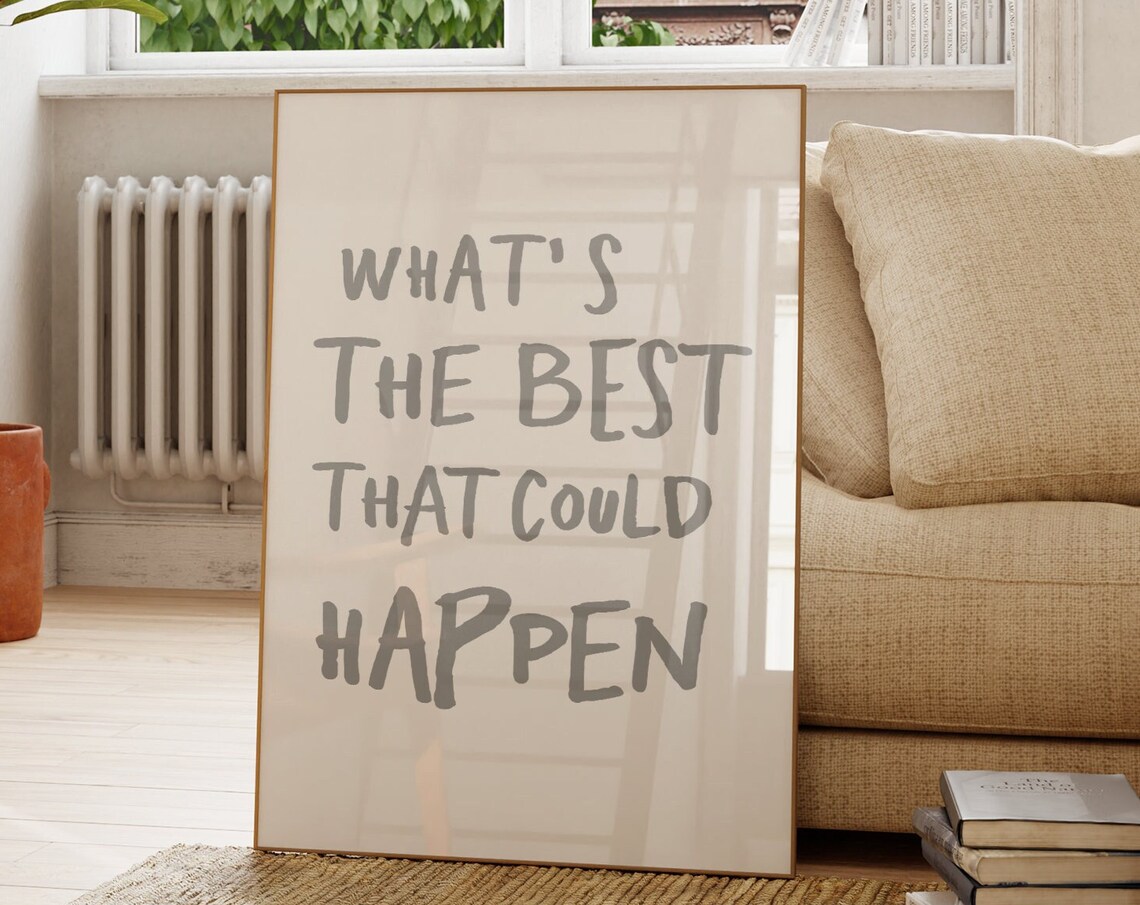 Motivational Quote Typography Art Print