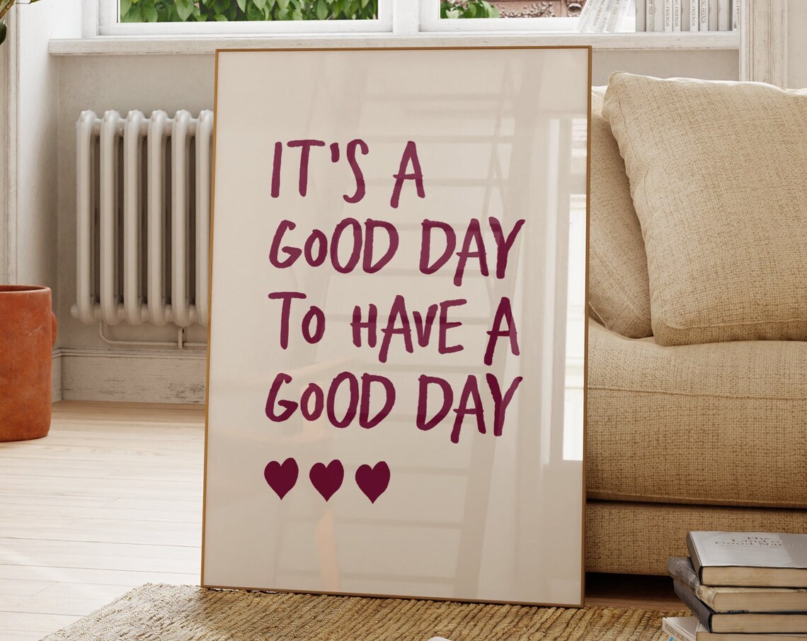 Motivational Quote Print Minimalist Heart Poster Trendy Wall Art