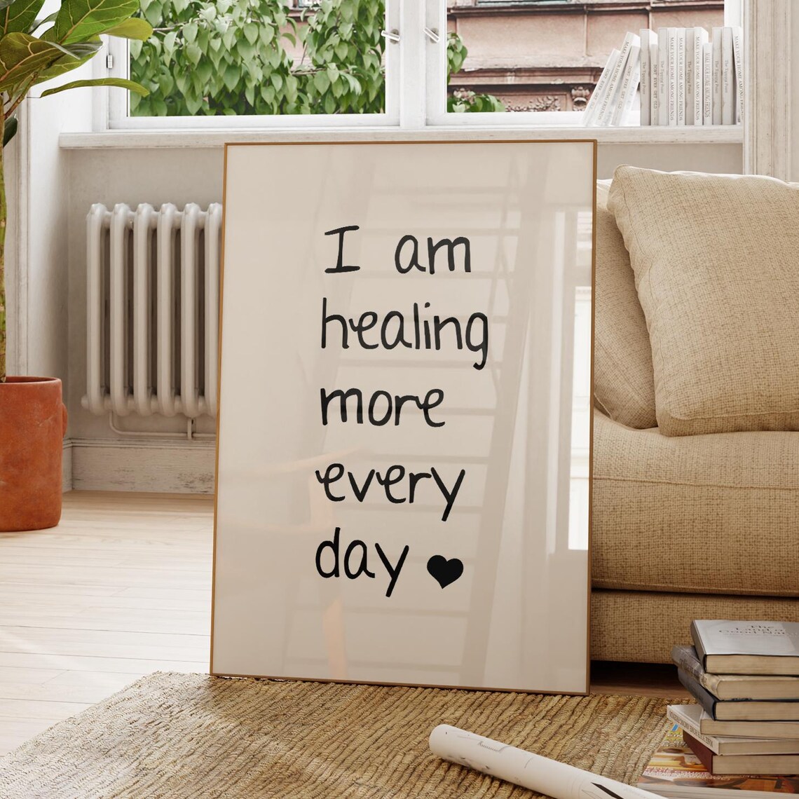 Motivational Quote Print Healing Affirmations Minimalist Wall Art