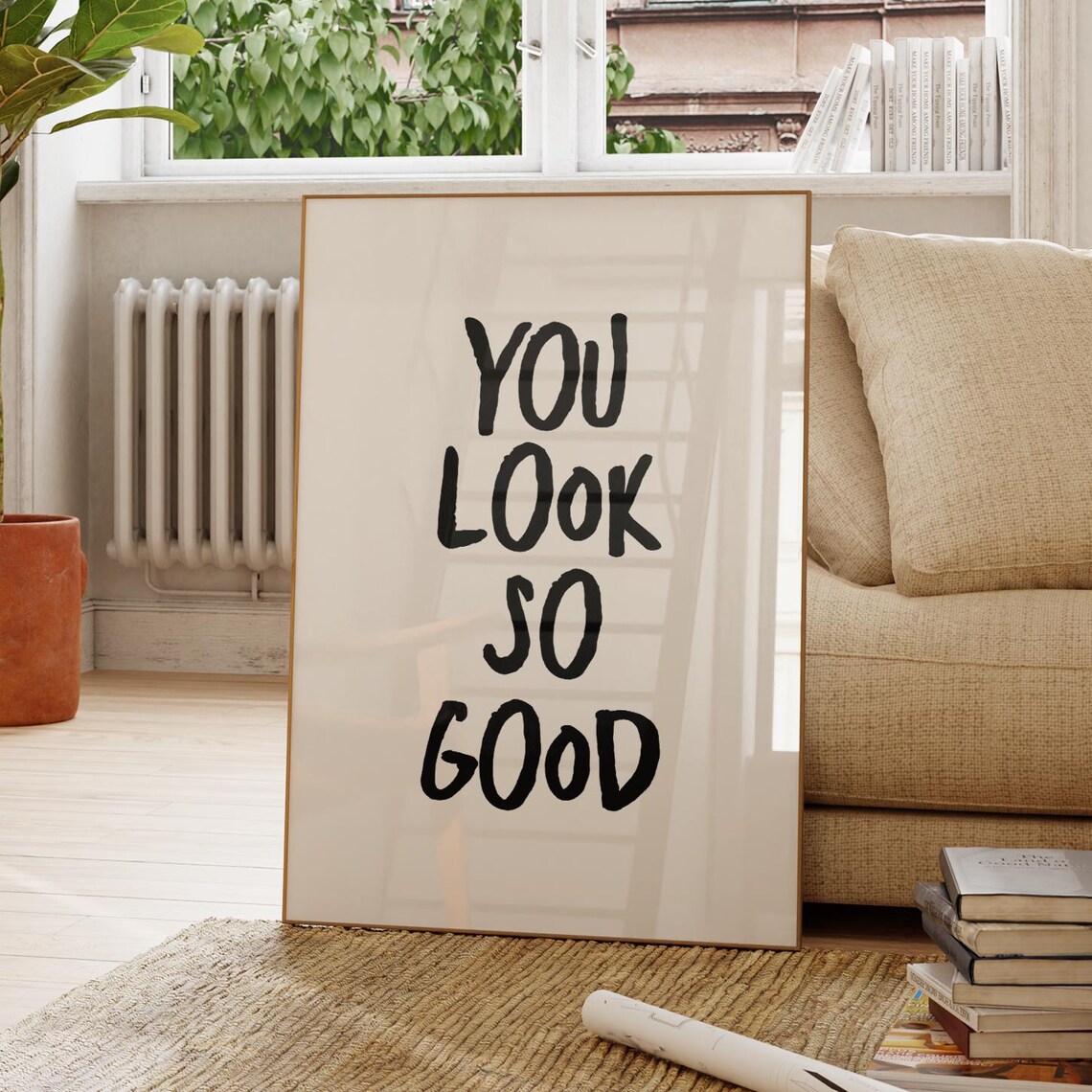 You Look So Good Retro Poster, Bathroom Decor