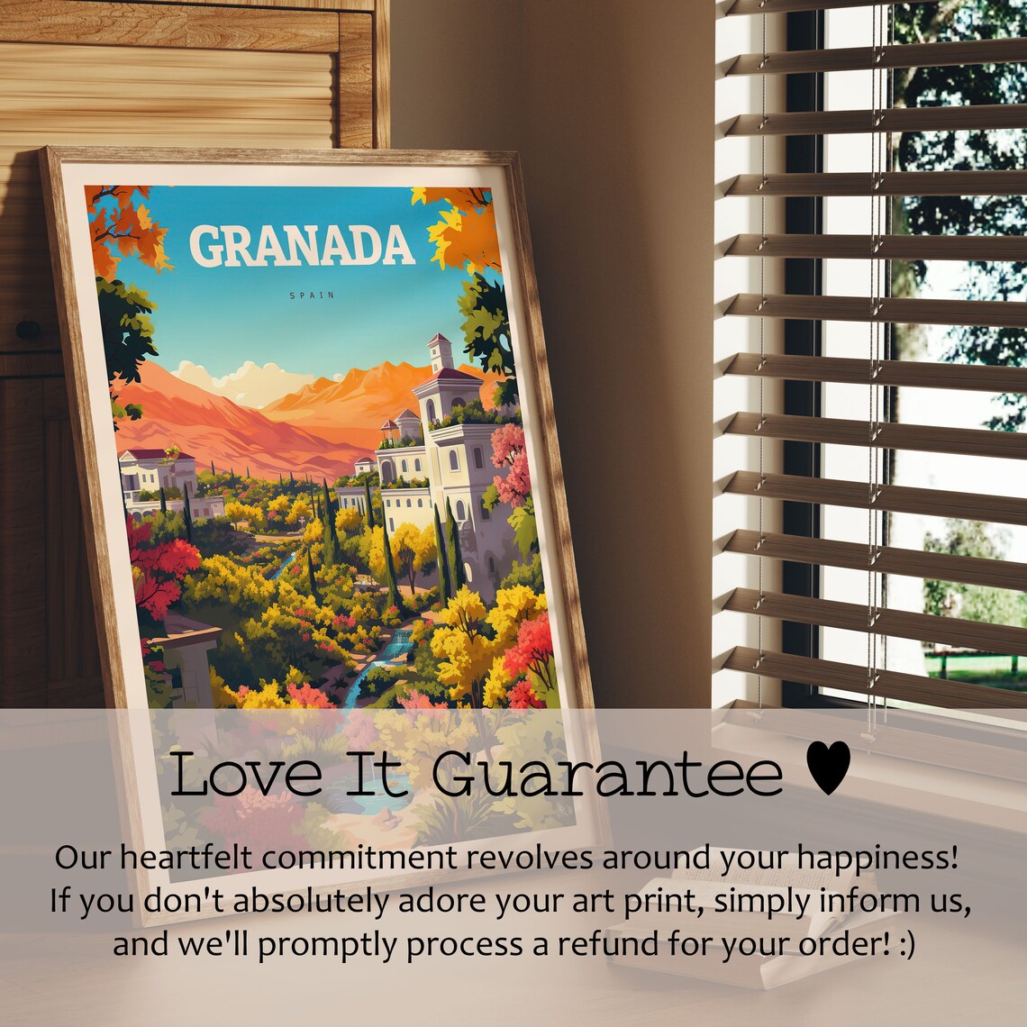 Granada Alhambra Travel Poster, Spain Wall Art - Image 4