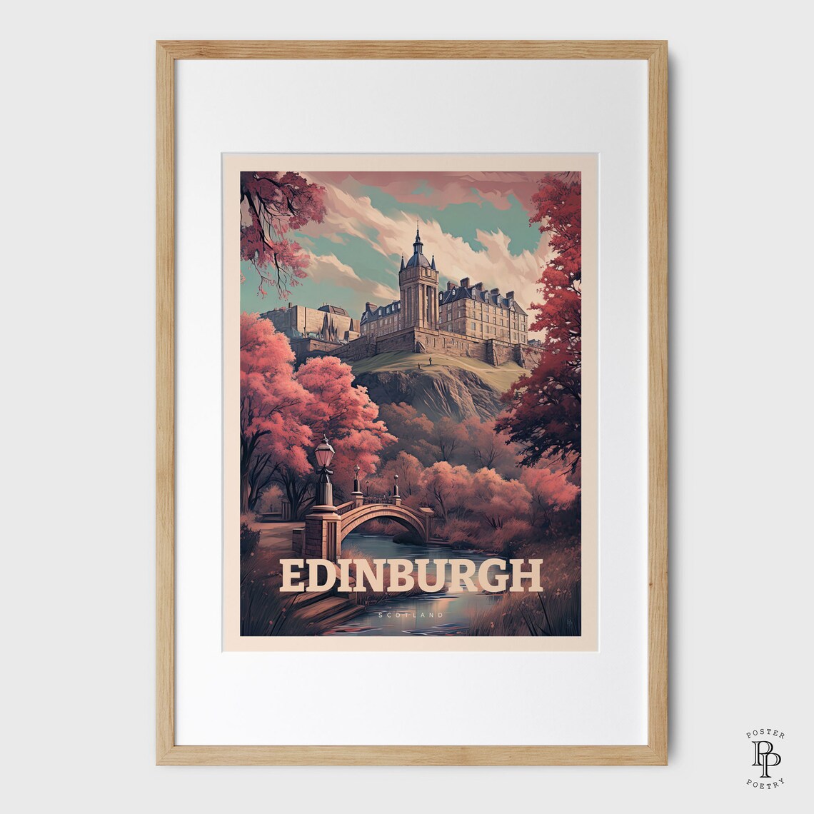 Edinburgh Scotland Travel Poster, City Illustration - Image 2