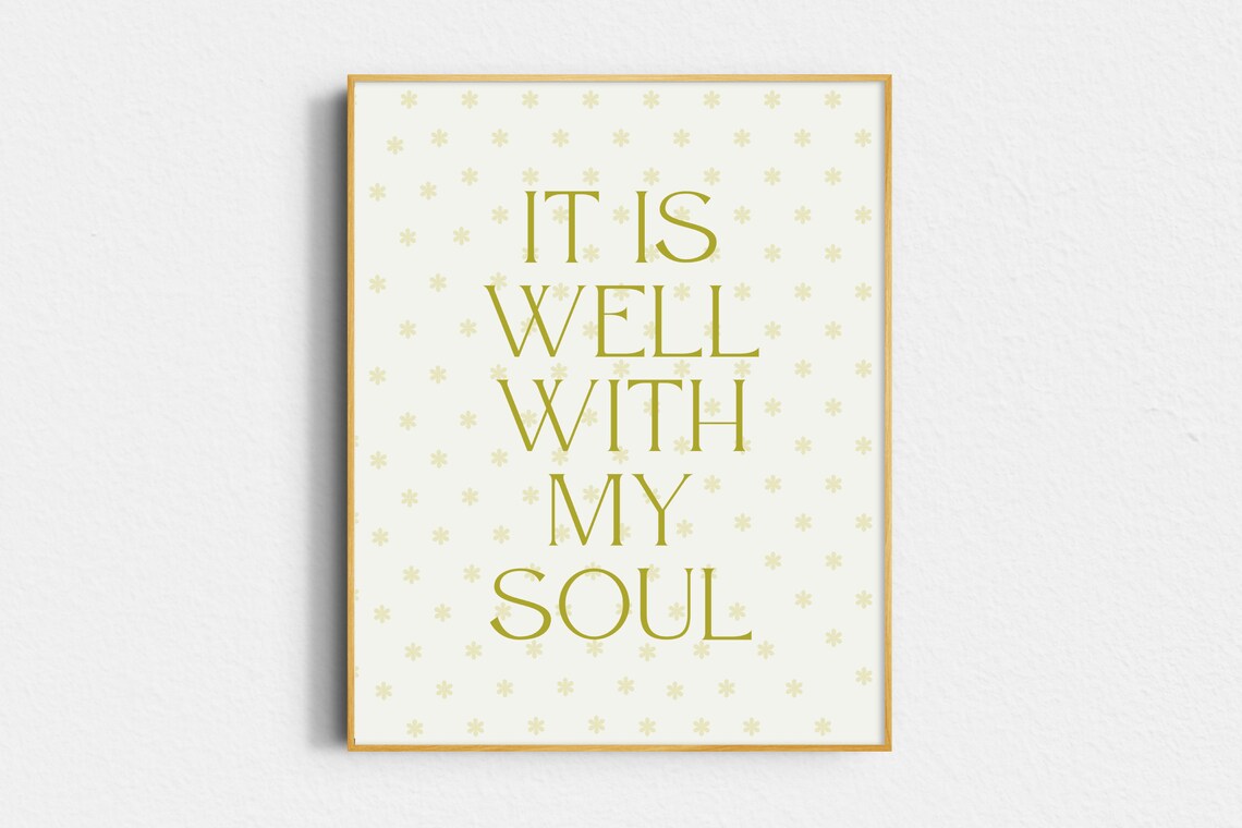 It Is Well With My Soul Minimalist Christian Print - Image 4