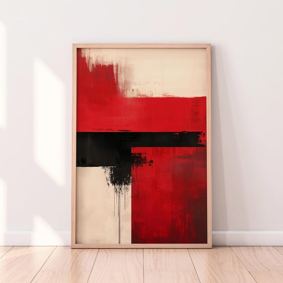Bold Abstract Wall Art Minimalist Brushstroke Painting Modern Art For Contemporary Spaces