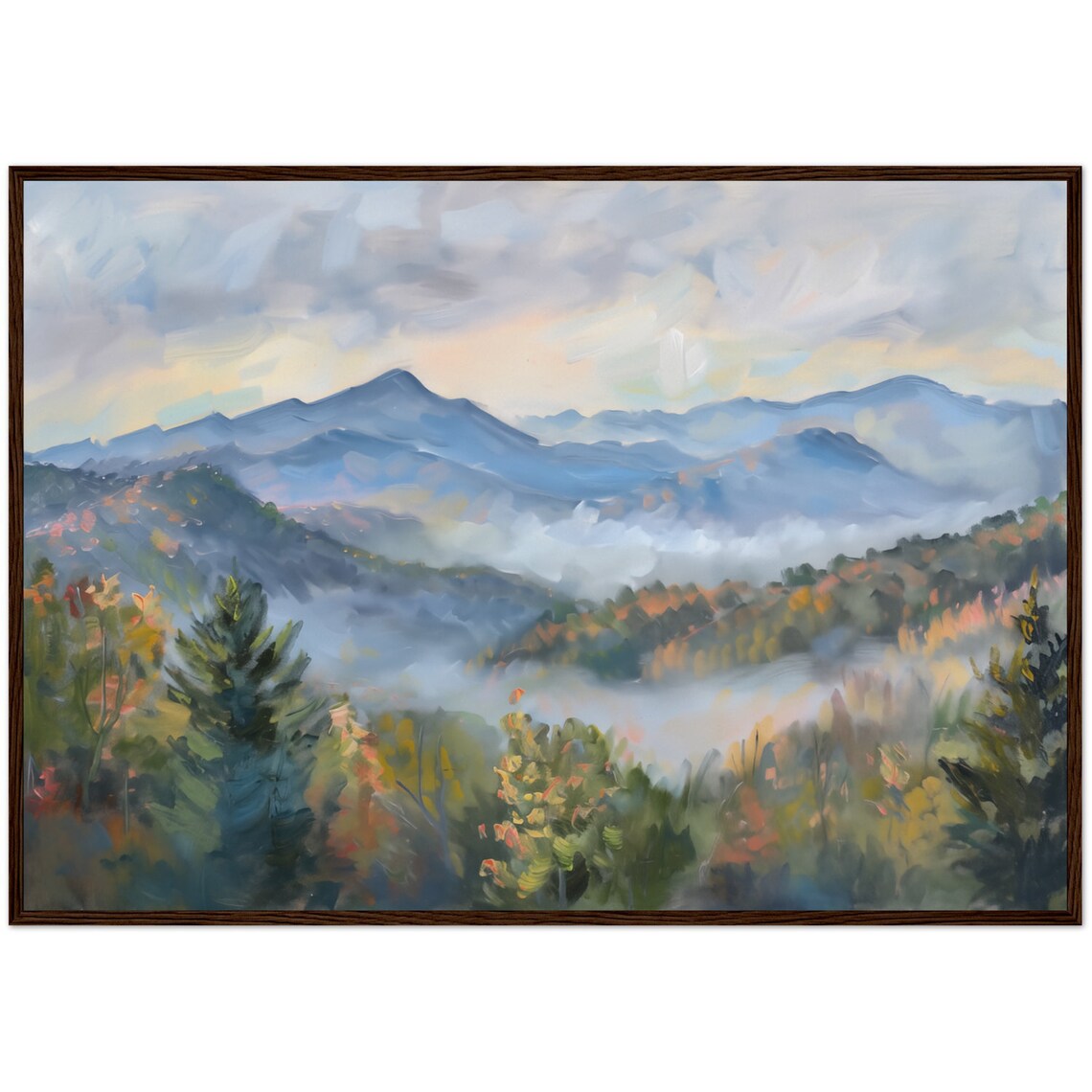 Great Smoky Mountains Oil Painting Art Print