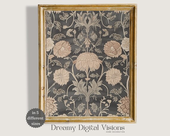 Vintage Floral Tapestry Wall Art, Modern Farmhouse