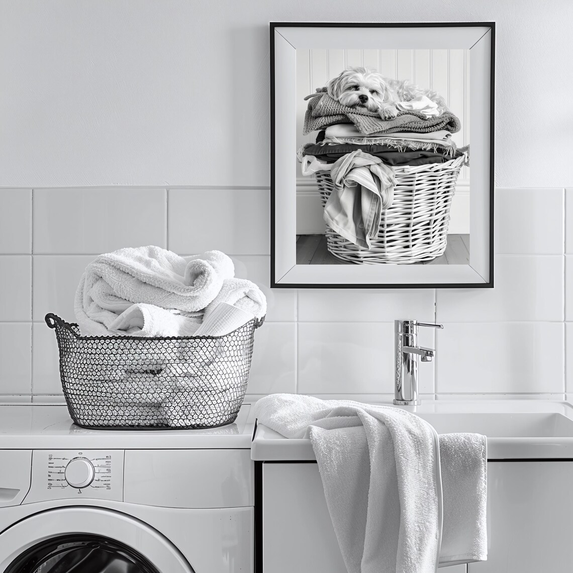 Maltese Shih Tzu Laundry Room Wall Art Print - Image 2