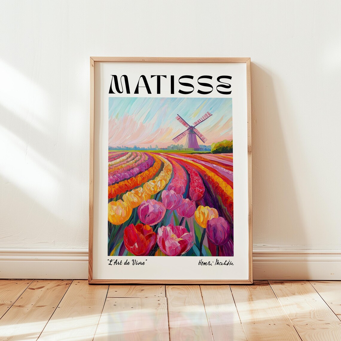 Matisse Tulip Print, Colorful Floral Art Poster