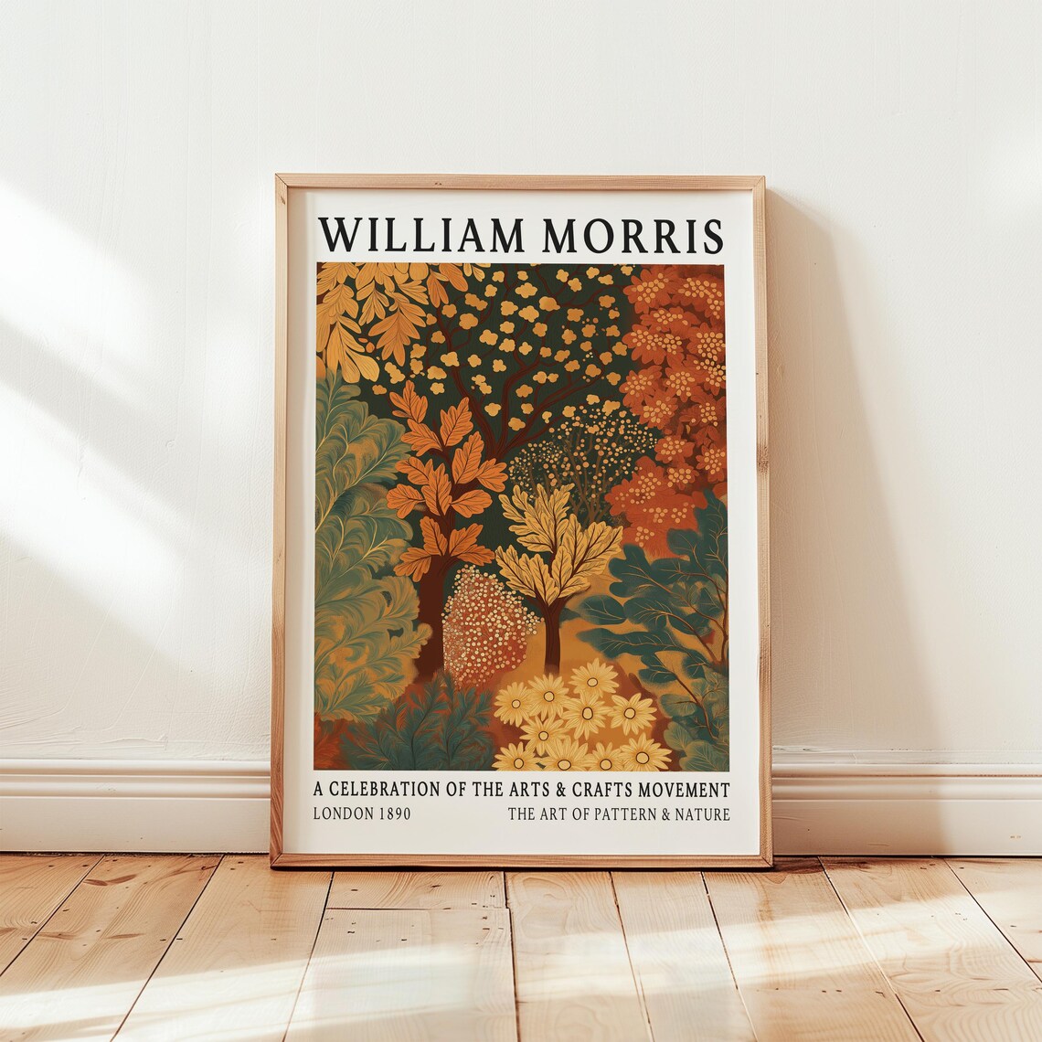 William Morris Autumn Leaves Vintage Art Print