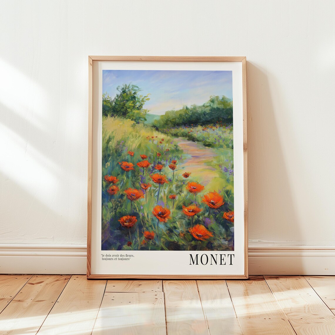 Claude Monet Poppy Field, Impressionist Landscape