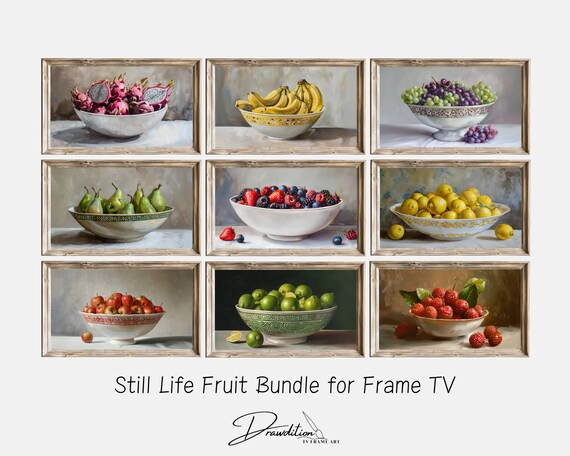 Frame Tv Art Fruit Bundle Frame Tv Art Still Life Bundle Frame Tv Art Fruit Painting Frame Tv Art Fruit Frame Tv Art Food